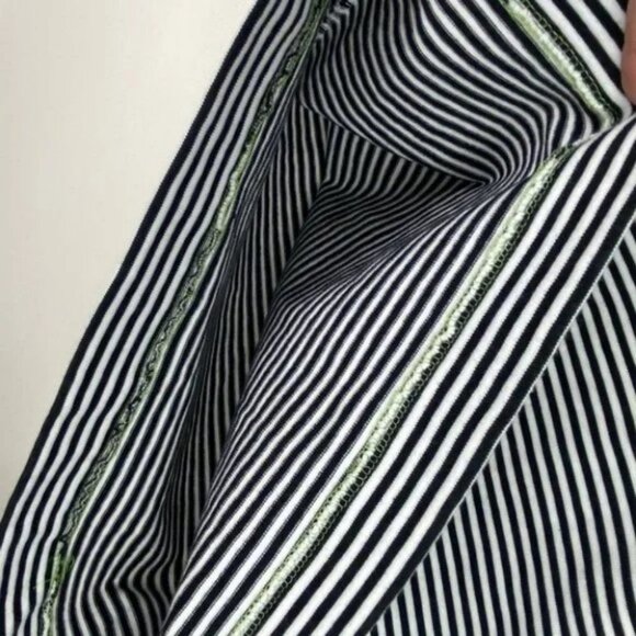 Kate Spade Black and White Striped Mini Skirt Pencil Size 6 Stretch Minimalist - Picture 6 of 6